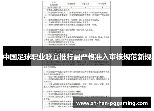 中国足球职业联赛推行最严格准入审核规范新规 中国足球职业联赛推行最严格准入审核规范新规